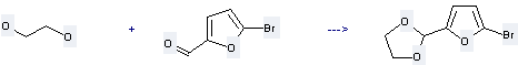 1,3-Dioxolane,2-(5-bromo-2-furanyl)- can be obtained by 5-Bromo-furan-2-carbaldehyde and Ethane-1,2-diol
